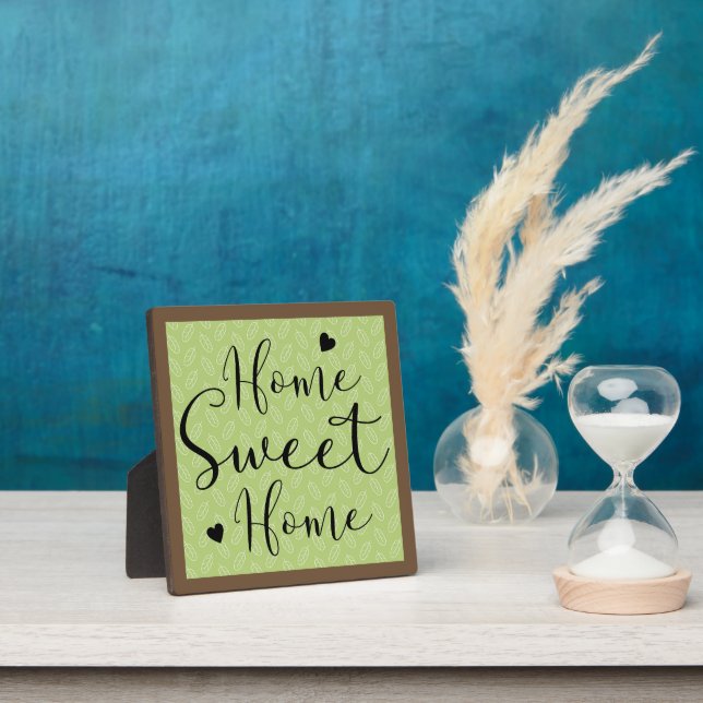 Home Sweet Home Scandia Leaves  Plaque (Insitu)