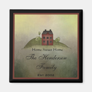 Home Sweet Home Square Fridge Magnet