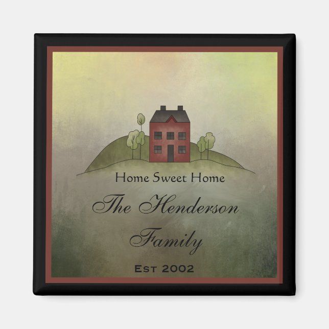 Home Sweet Home Square Fridge Magnet (Front)