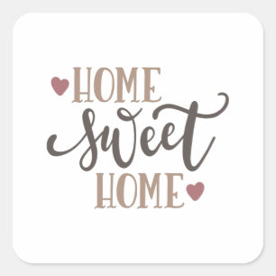 Home sweet home square sticker