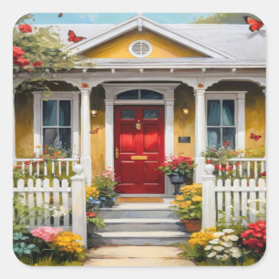 Home Sweet Home Square Sticker