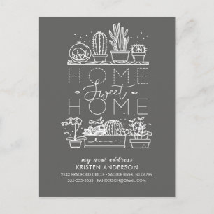 Home Sweet Home Succulent Moving Announcement