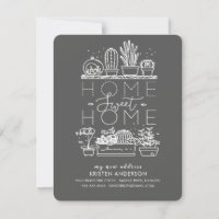 Home Sweet Home Succulent Moving Announcement