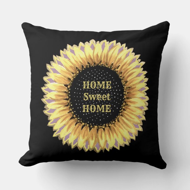 Home Sweet Home Sunflower Cushion (Front)
