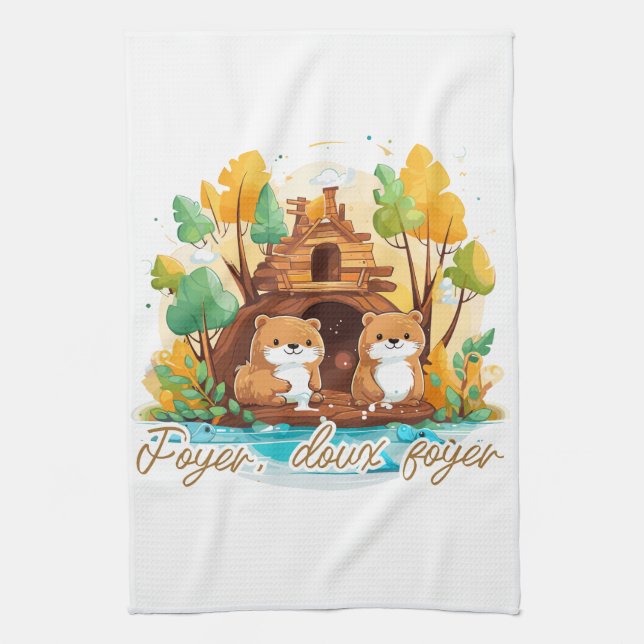 Home, sweet home tea towel (Vertical)