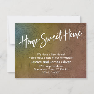 Home Sweet Home Textured, Orange Graphic Card