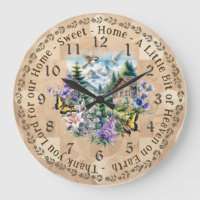 Home Sweet Home Thank You Lord Wall Clock