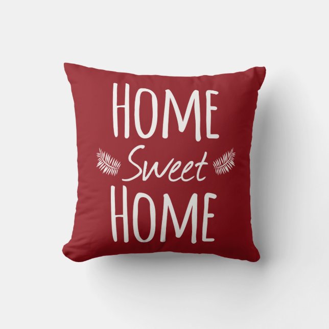 Home Sweet Home Typography Pillow (Front)