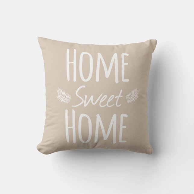 Home Sweet Home Typography Pillow (Front)