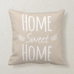 Home Sweet Home Typography Pillow