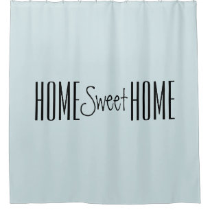 Home Sweet Home Typography Shower Curtain
