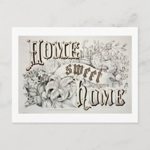 Home Sweet Home Vintage Design Postcard