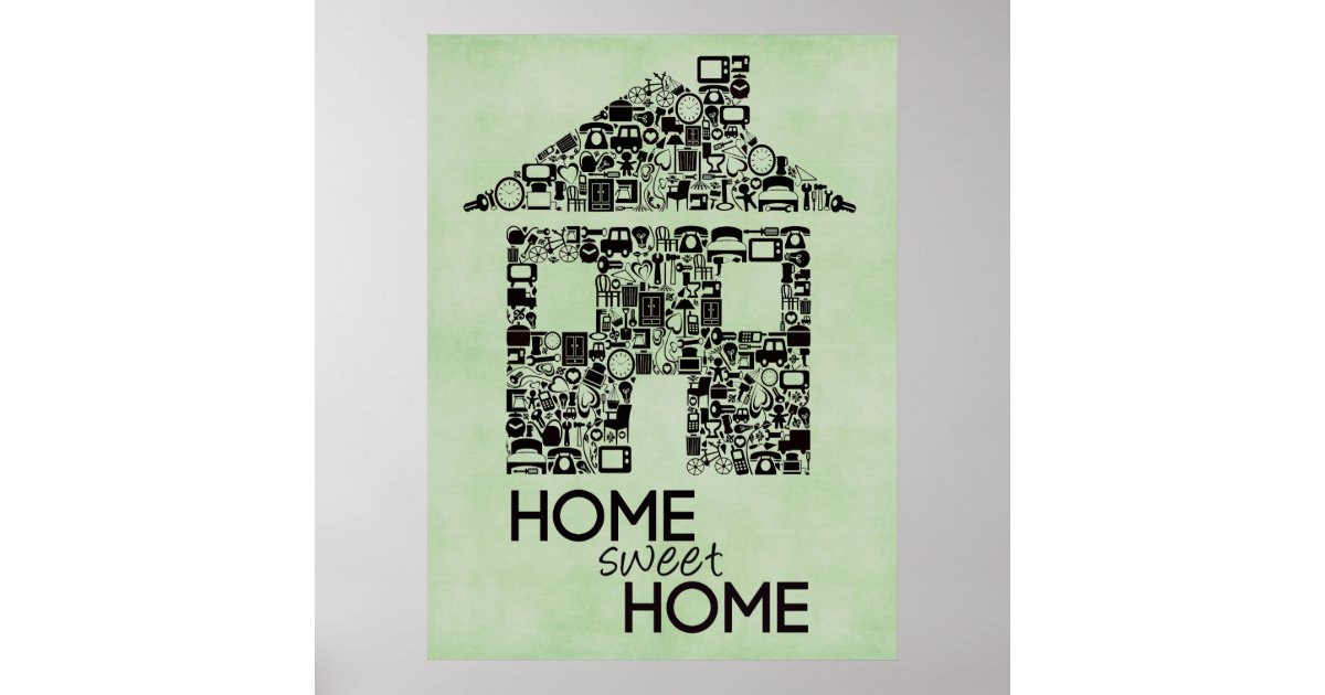 Home Sweet Home Wall Art Canvas Poster Zazzle
