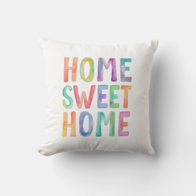 HOME SWEET HOME WATERCOLOR | PILLOW (Front)