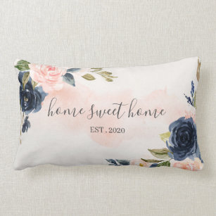 pink and navy cushions