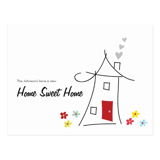 Home Sweet Home We Moved Postcard