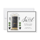 Home Sweet Home We've Moved Black Watercolor Door