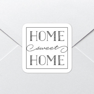 Home Sweet Home White   Stationery Party Stickers