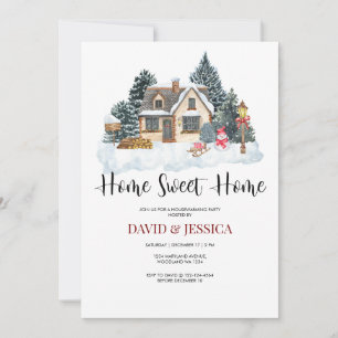 Home Sweet Home Winter Housewarming Party  Invitation