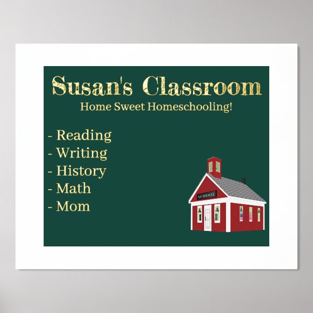 Home Sweet Homeschooling Schoolhouse Chalkboard Foil Prints (Front)