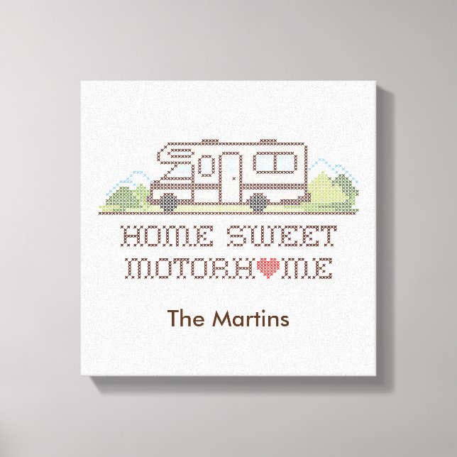 Home Sweet Motor Home Canvas Print (Front)