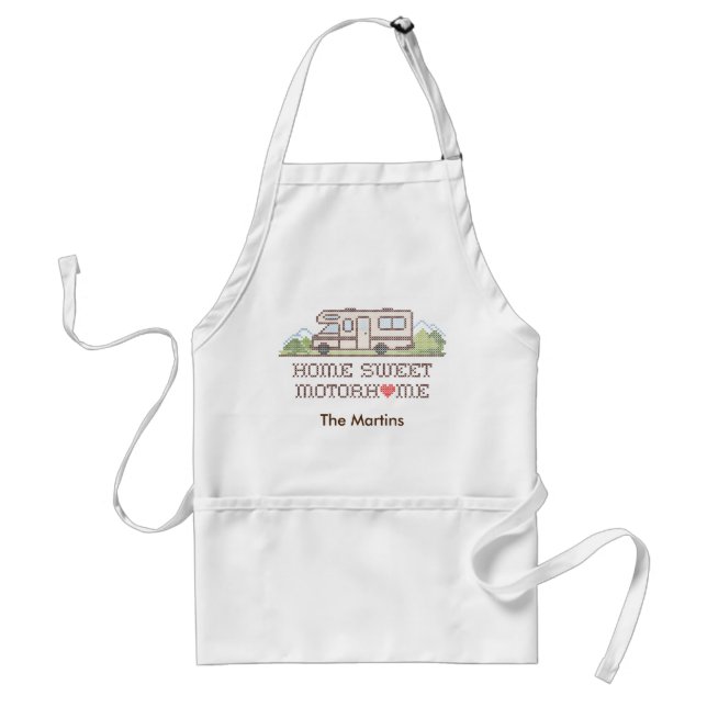 Home Sweet Motor Home, Class C Fun Road Trip Standard Apron (Front)