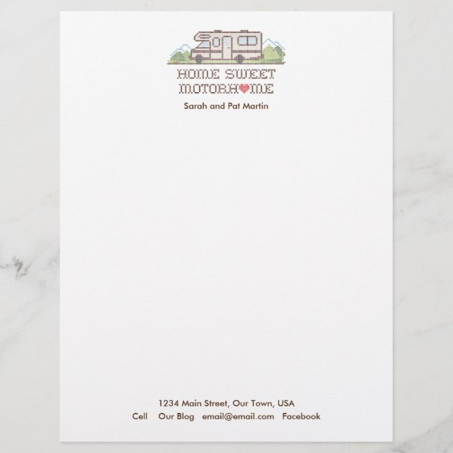 Home Sweet Motor Home Letterhead (Front)