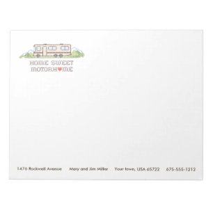 Home Sweet Motor Home Notepad