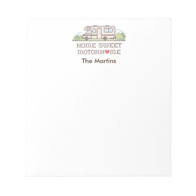 Home Sweet Motor Home Notepads (Front)