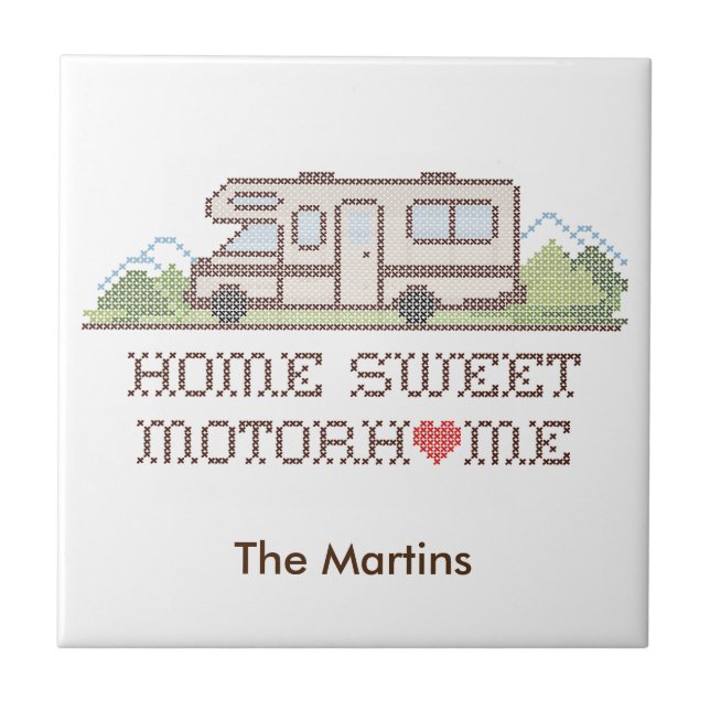 Home Sweet Motor Home Tile (Front)