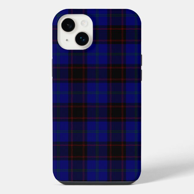 Home tartan blue black plaid iPhone case (Back)