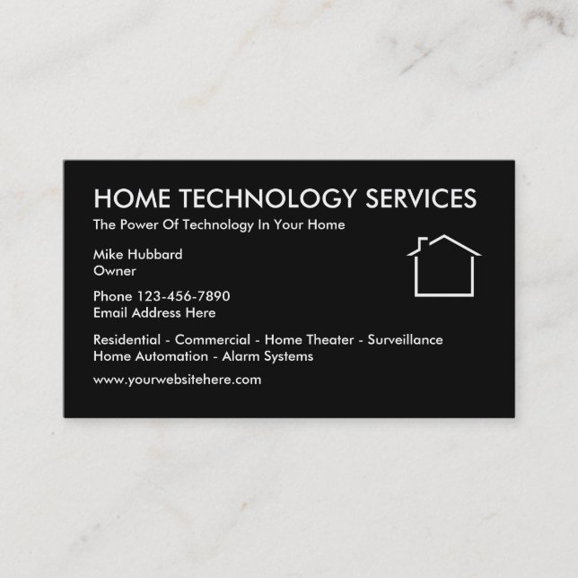 Home Technology Business Cards (Front)