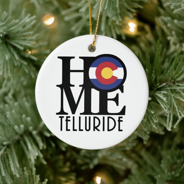 HOME Telluride Colorado Ceramic Tree Decoration (Tree)