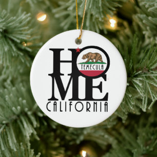 HOME Temecula California Ceramic Tree Decoration