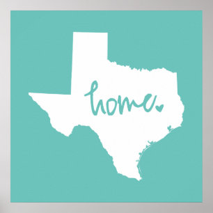 Home Texas Custom Colour Poster
