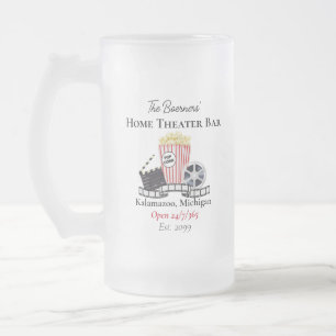 Home Theater Frosted Beer Mug Glasses Drinkware