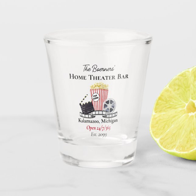 Home Theatre Bar Shot Glass Glasses Drinkware (Front)