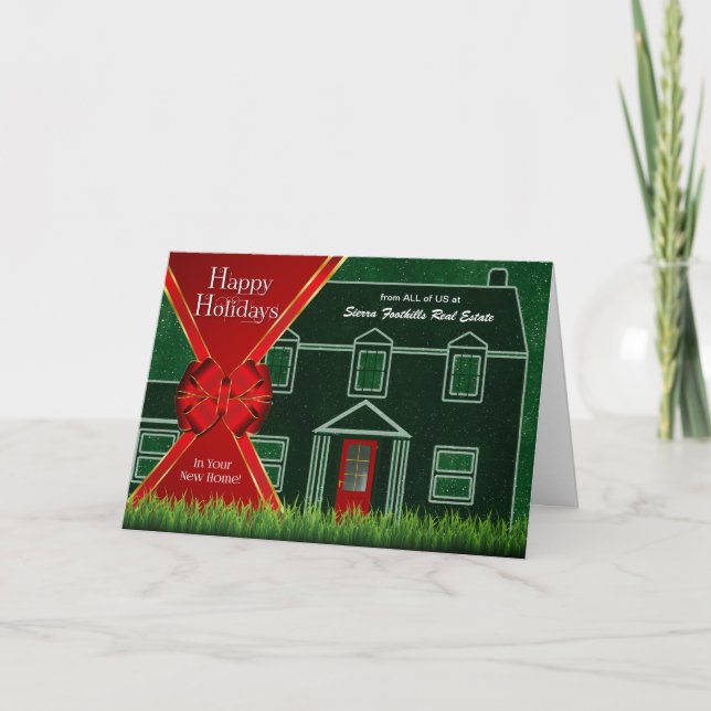 Home Themed Green and Red Holiday from Realtor (Front)