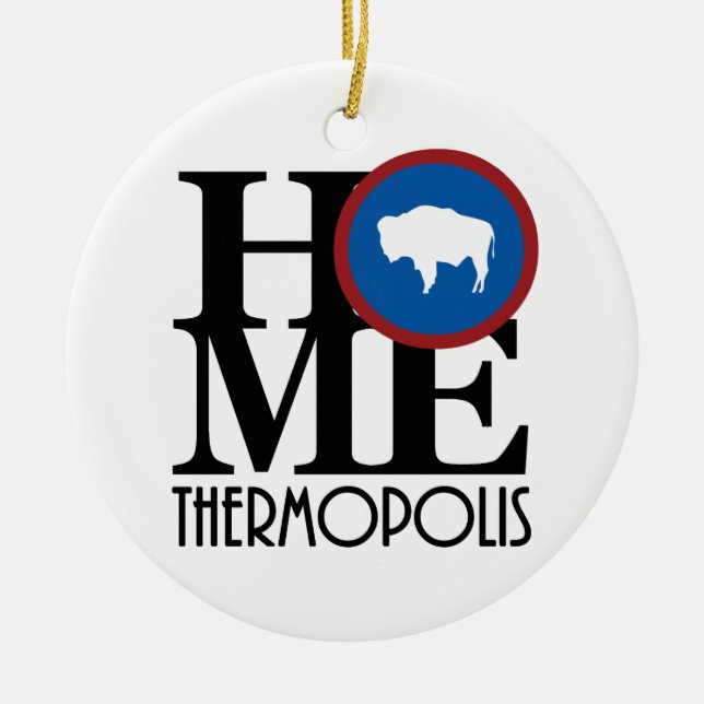 HOME Thermopolis Ceramic Tree Decoration (Front)