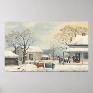 Home to Thanksgiving - GH Durrie Fine Art Poster