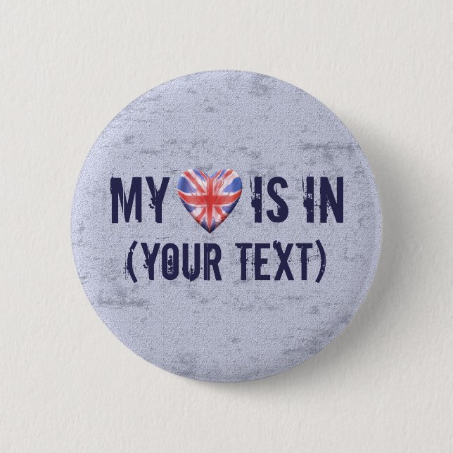 Home Town Heart 6 Cm Round Badge (Front)