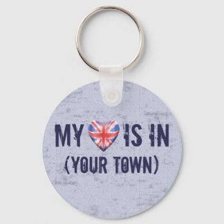 Home Town Heart Key Ring