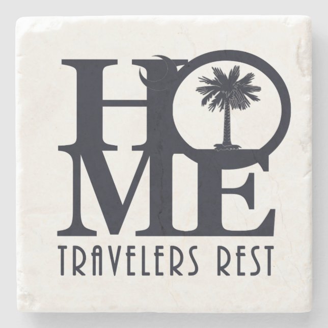 HOME Travelers Rest South Carolina Stone Coaster (Front)