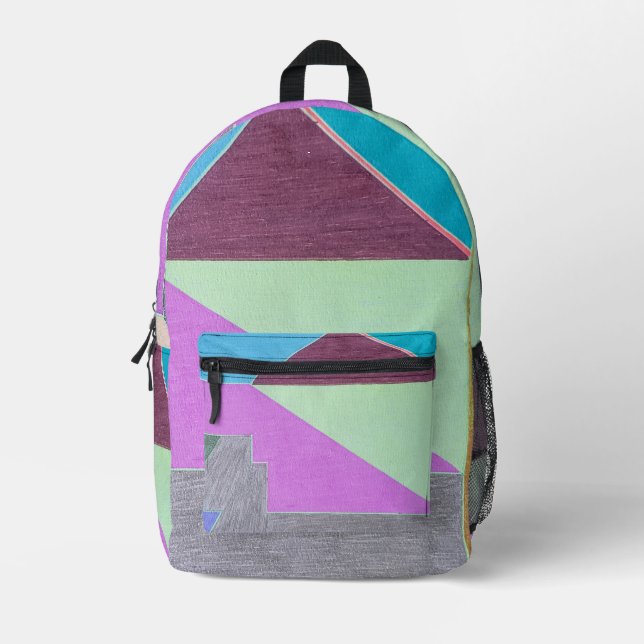Home Trek Printed Backpack (Front)