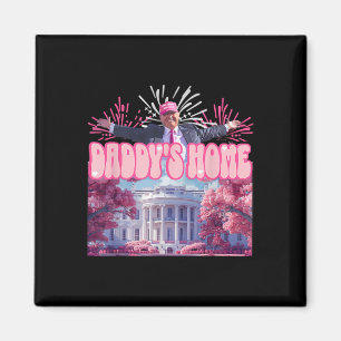 Home Trump 2024 Shirt Happy July 4th Firework Pink Magnet