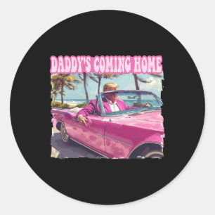 Home Trump Shirt Funny Maga Donald Trump 2024  Classic Round Sticker