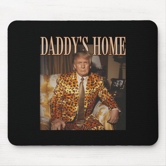 Home Trump Shirt Trump 2024 Leopard Funny Maga  Mouse Mat (Front)