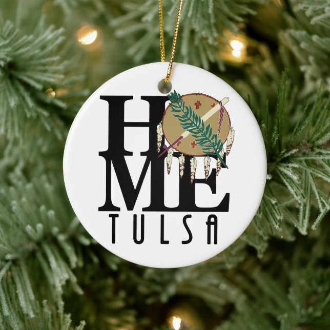 HOME Tulsa Oklahahoma Ceramic Tree Decoration (Tree)