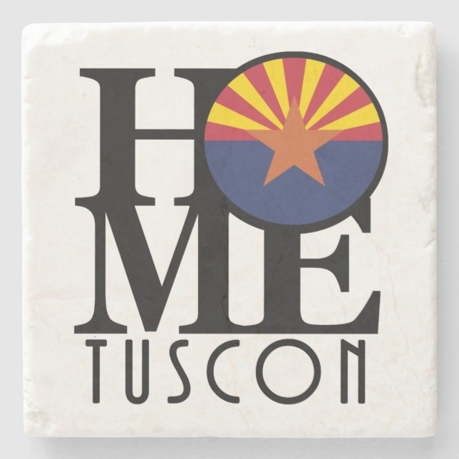 HOME Tuscon Arizona Stone Coaster (Front)