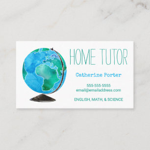 Home Tutor Appointment Reminder Globe Card